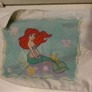 Disney The Little Mermaid Pillowcase with Red, Green and Aqua Artwork